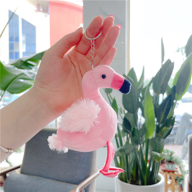 Ins Flamingo Doll Small Pendant Hot Sale Internet Celebrity Doll Cute Key Ornaments Stuffed Doll Super Cute