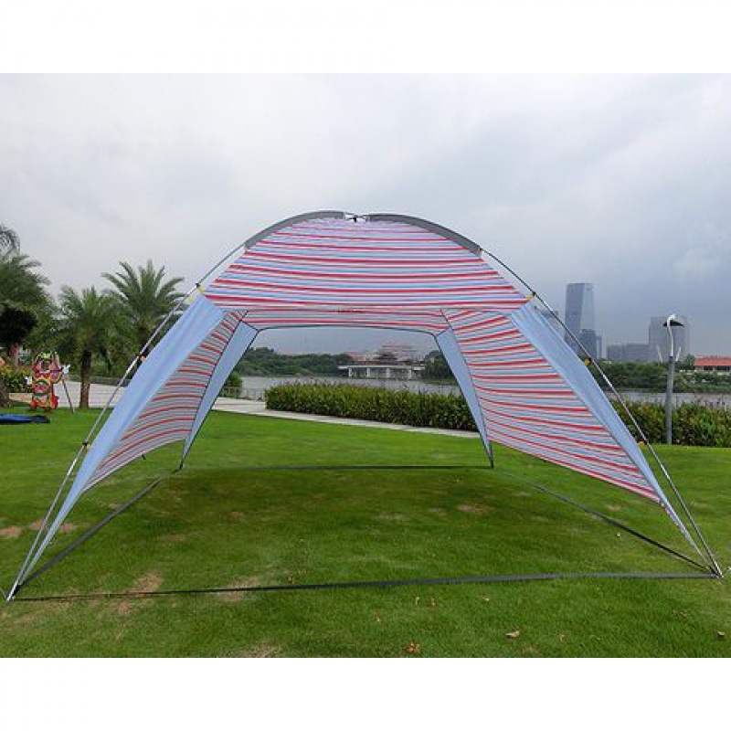 海边帐篷防风野外简易大天幕户外折叠遮阳棚防晒动5人沙滩棚雨棚-阿里