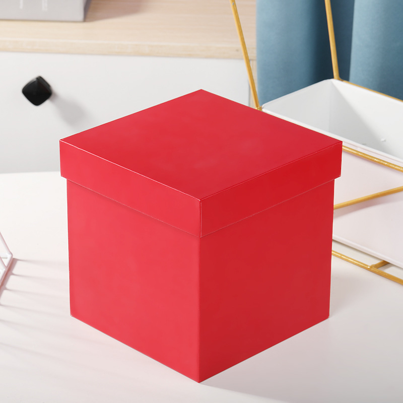 Factory Direct Supply New Gift Box Red Separate Packing Box Cosmetics Clothes Storage Box Spot