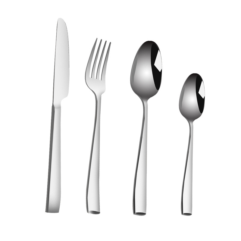 Stainless Steel Knife, Fork and Spoon Set Household Thickened Steak Knife, Fork, Spoon Creative Hotel Restaurant Western Tableware