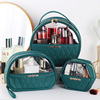 capacity Diamond lattice Cosmetic portable travel Cosmetics Storage bag translucent PU Waterproof wash bag capacity Diamond lattice Cosmetic portable travel Cosmetics Storage bag translucent PU Waterproof wash bag