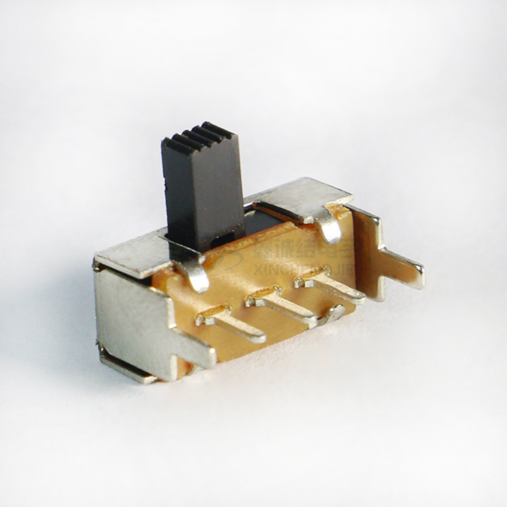 侧拨二档拨动开关 dip两定位孔2档卧式三脚单排两档sk-12f14g5