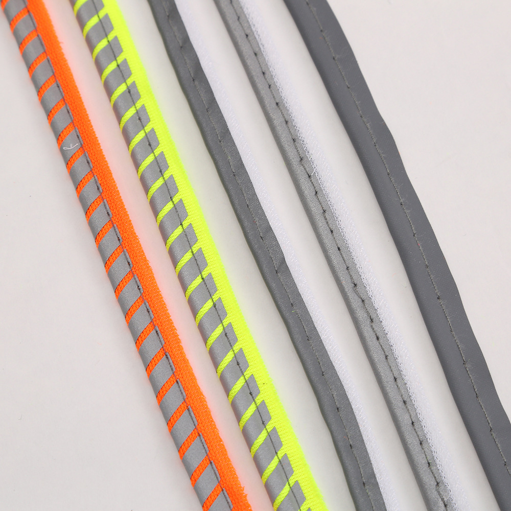2cm高亮反光织带彩色条纹夜间警示带 交通环卫工地制服反光条码