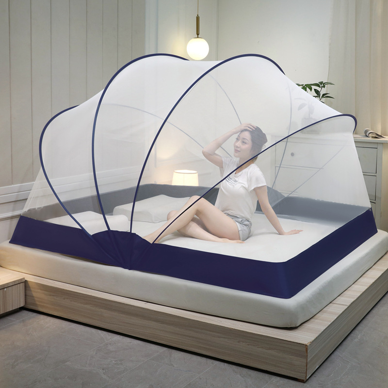 New Tik Tok Online Sensation Installation-Free Folding Mosquito Net Upgraded Steel Wire Space Top Bottomless Encryption Tent Yarn Wholesale
