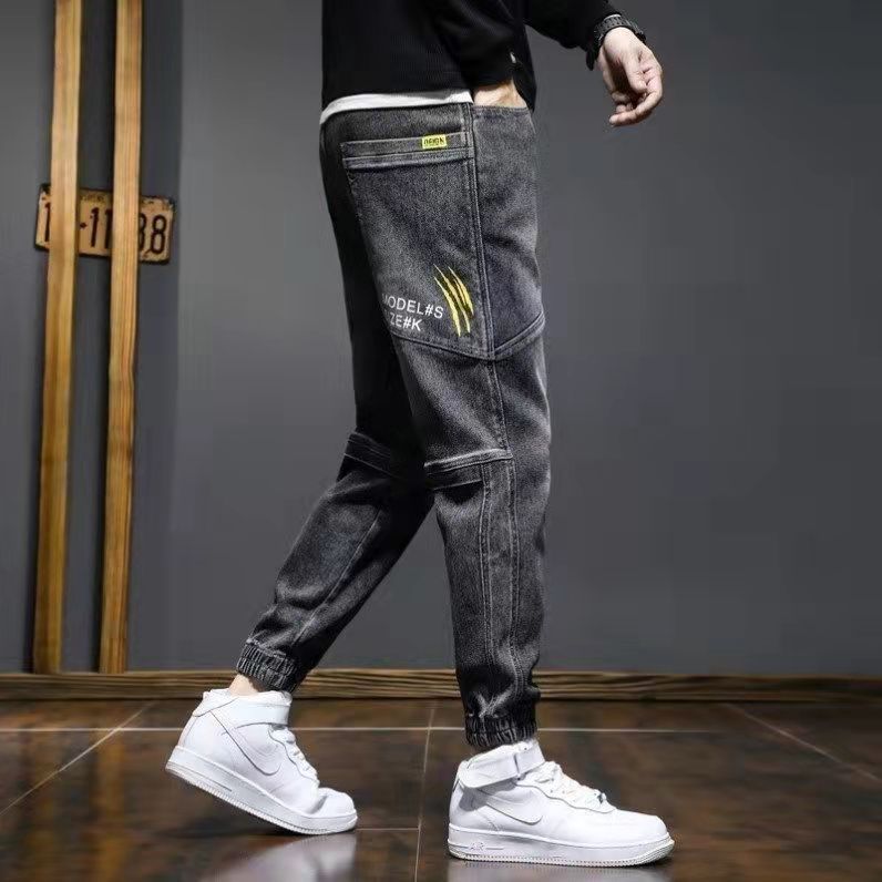 Jeans Men's 2022 Spring and Autumn Fashion Loose Quality Men Fashion Brands Tappered Work Clothes Harem plus Size Casual Pants