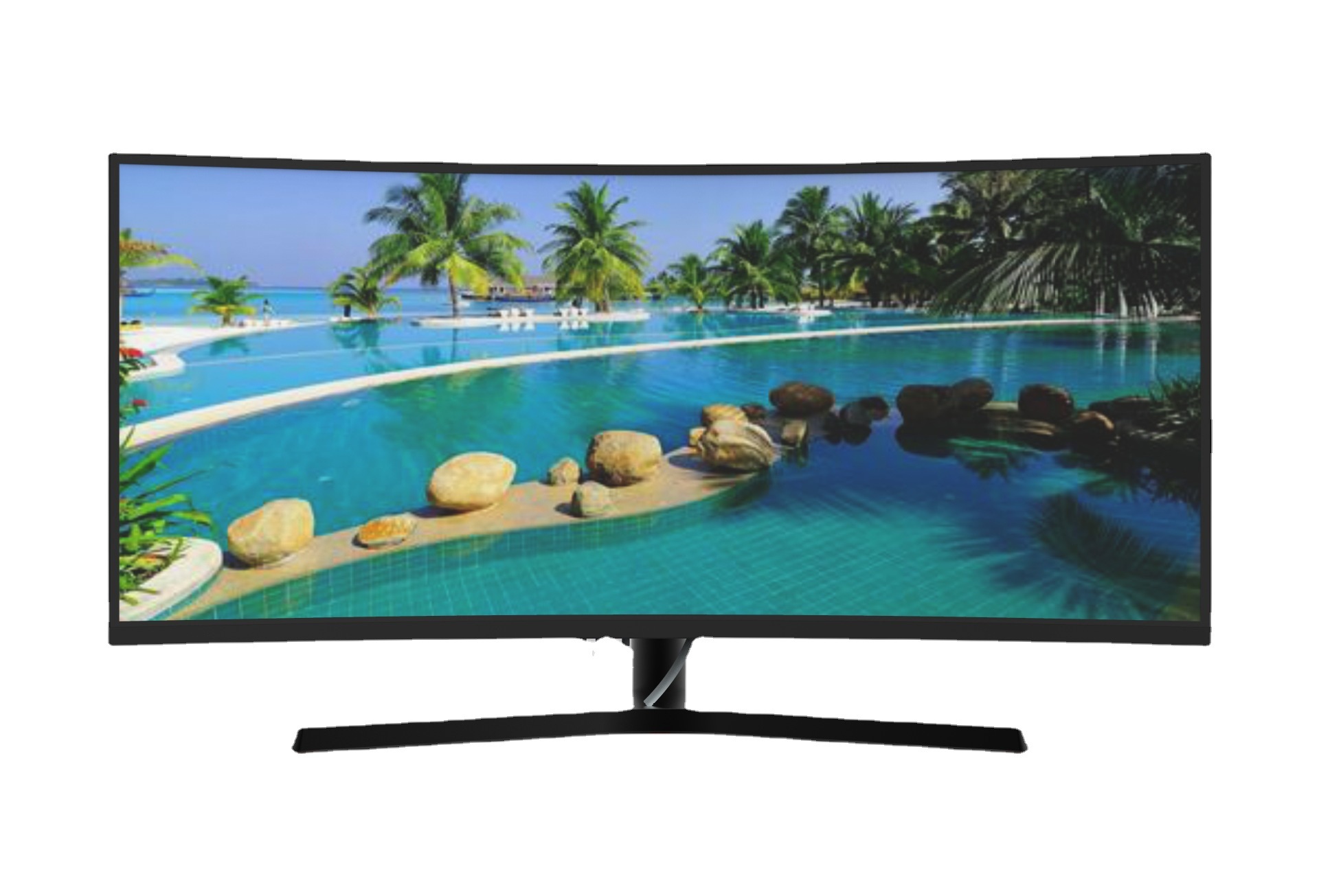 34寸4k100hz曲面无框显示器 21:9鱼屏台式电脑显示器升降呼吸灯