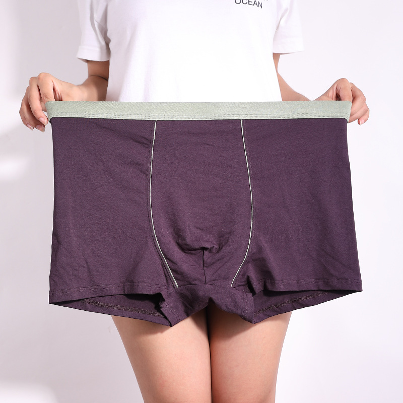 150.00kg High Waist Extra Large Men's Boxer Briefs Middle-Aged Large plus-Sized Cotton Flat Feet Fat Guy Loose