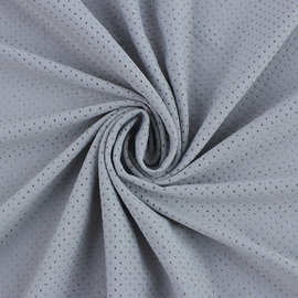 现货冰凉蝴蝶孔快干骑行服面料 网孔运动服套装布料 透气t桖布料