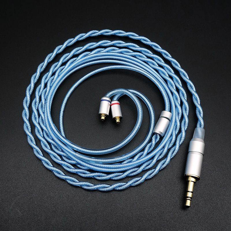 发烧级litz耳机mmcx升级线单晶铜镀银耳机升级线0.