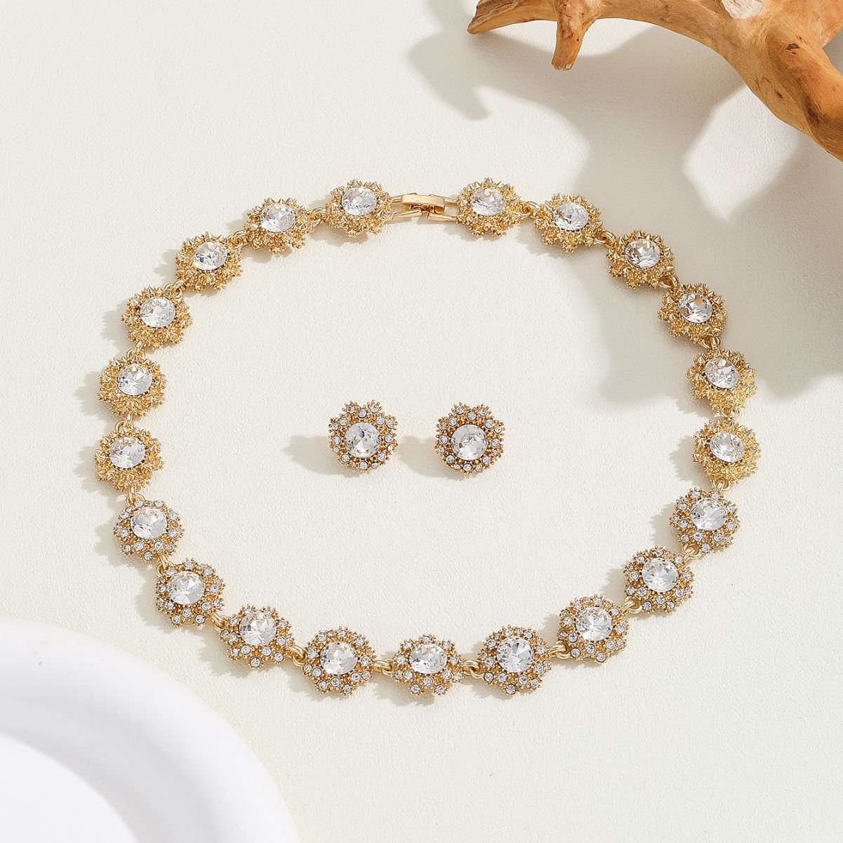 Fashion Necklace Bride Suit Full Diamond European and American Hot Accessories