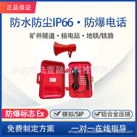 【防爆认证】工业级IP电话机IP66防水防潮防爆扩音对讲VOIP电话站