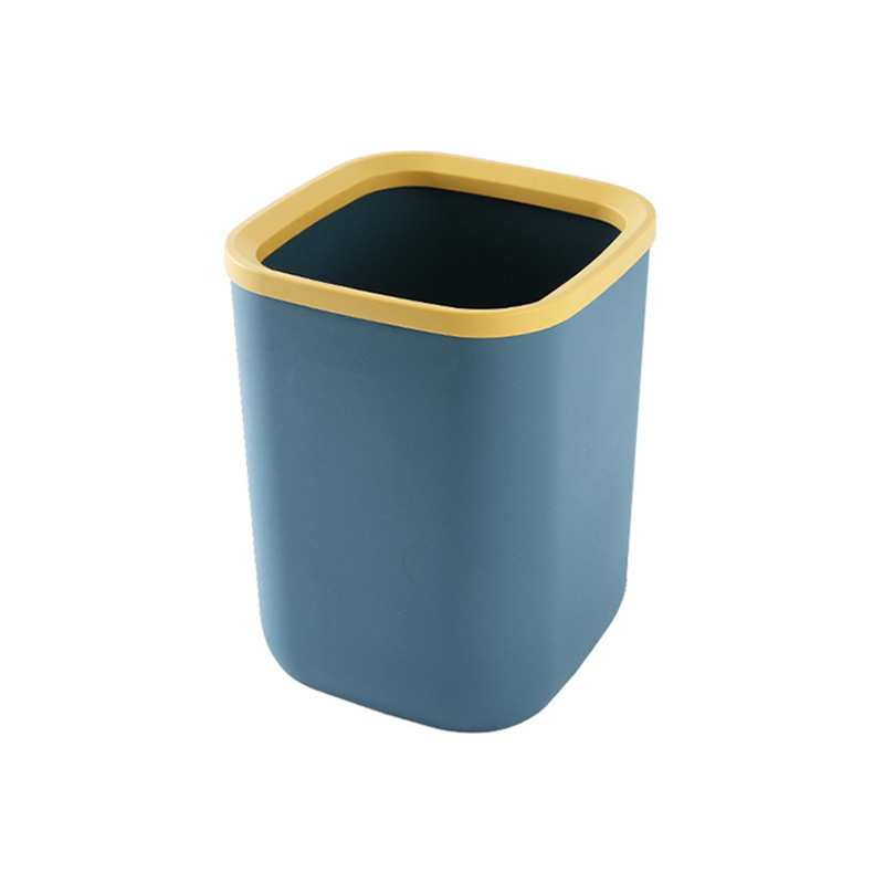 Trash Can Household Living Room with Lid Bedroom Simple Office Kitchen Bathroom Plastic Bucket Toilet Pail 0337