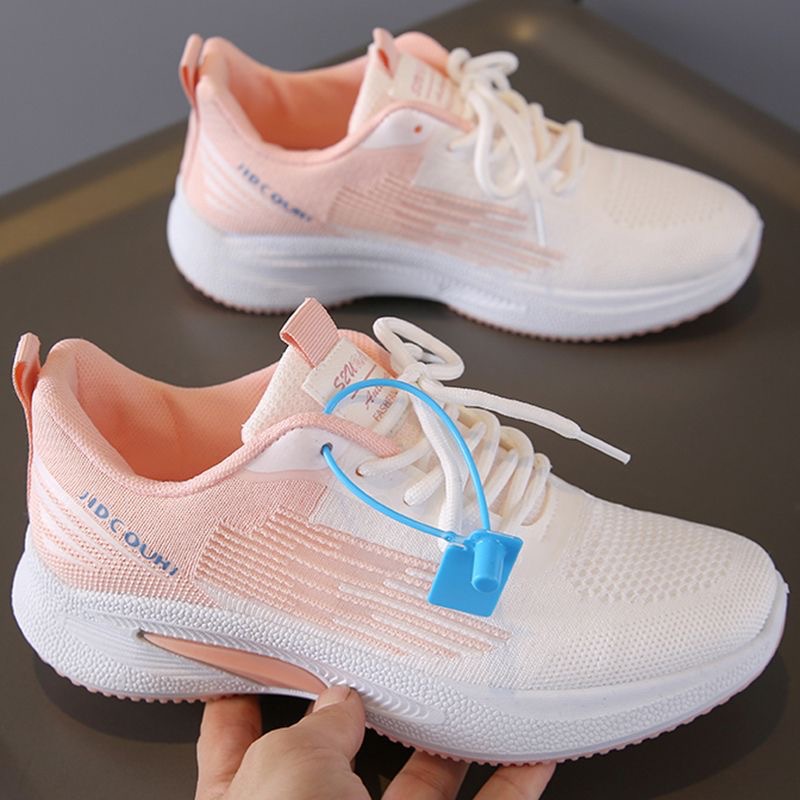 新款女鞋休闲运动鞋飞织网面透气高颜值跑步鞋一件代发厂家直销