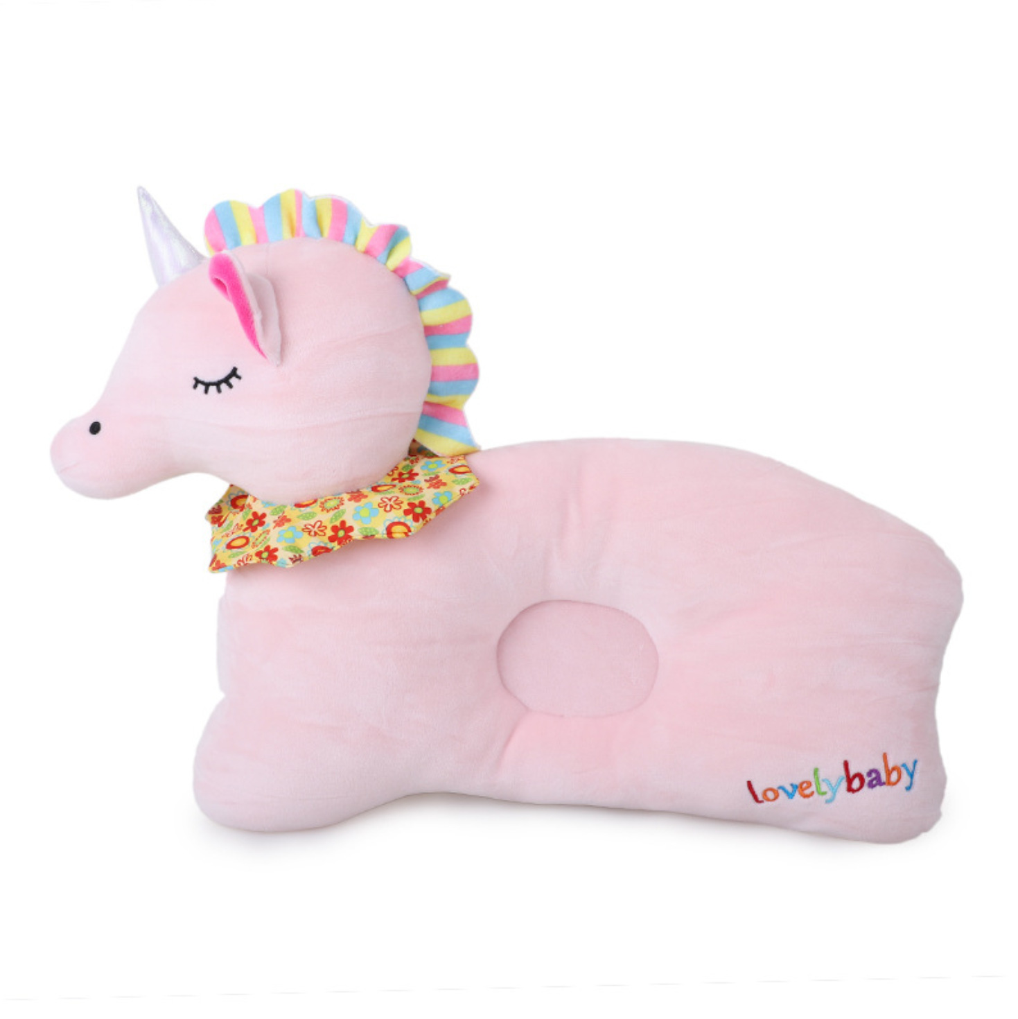 New Babies' Shaping Pillow Anti-Deviation Head Anti-Sleeping Flat Pillow Cute Animal Protective Pillow Washable Safety