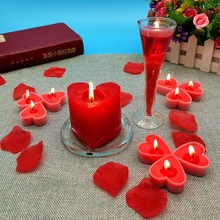 烛光晚餐家用浪漫氛围情人节礼物求订婚仪式感表白心形求爱心蜡烛