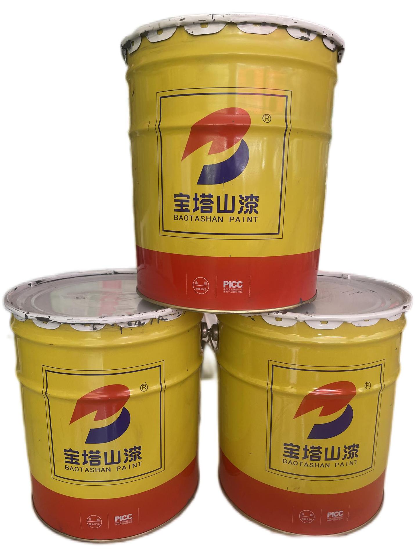 宝塔山漆    醇酸磁漆黄      18kg/桶        2.7kg/桶