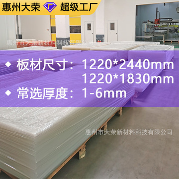 透明亚克力板整板双面防刮2mm厚挤压有机玻璃大板亚格力板材厂家
