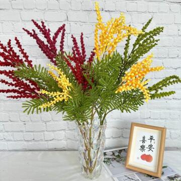 仿真星星合欢草假花人造花 室内盆栽绿植布景装饰工艺仿真花批发