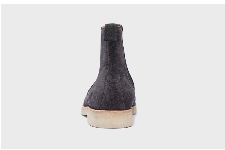 伯帝翻毛皮马丁靴男高帮切尔西靴秋冬季尖头短靴子休闲皮靴