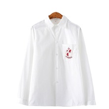 【JK衬衫】夏季红皇冠JK制服白上衣长短袖水手服校服女学生学院风
