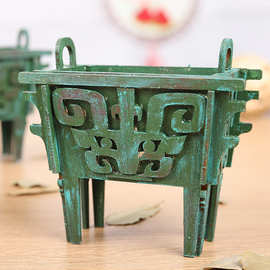 风文物方鼎儿童手工diy木质涂色拼插益智玩具制作材料包艺趣