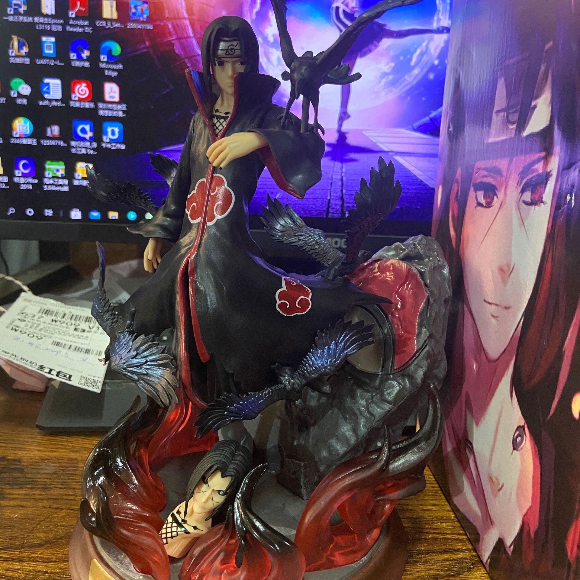 现货火影 晓组织 宇智波 鼬 乌鸦鼬双头鼬 雕像 gk 模型 手办