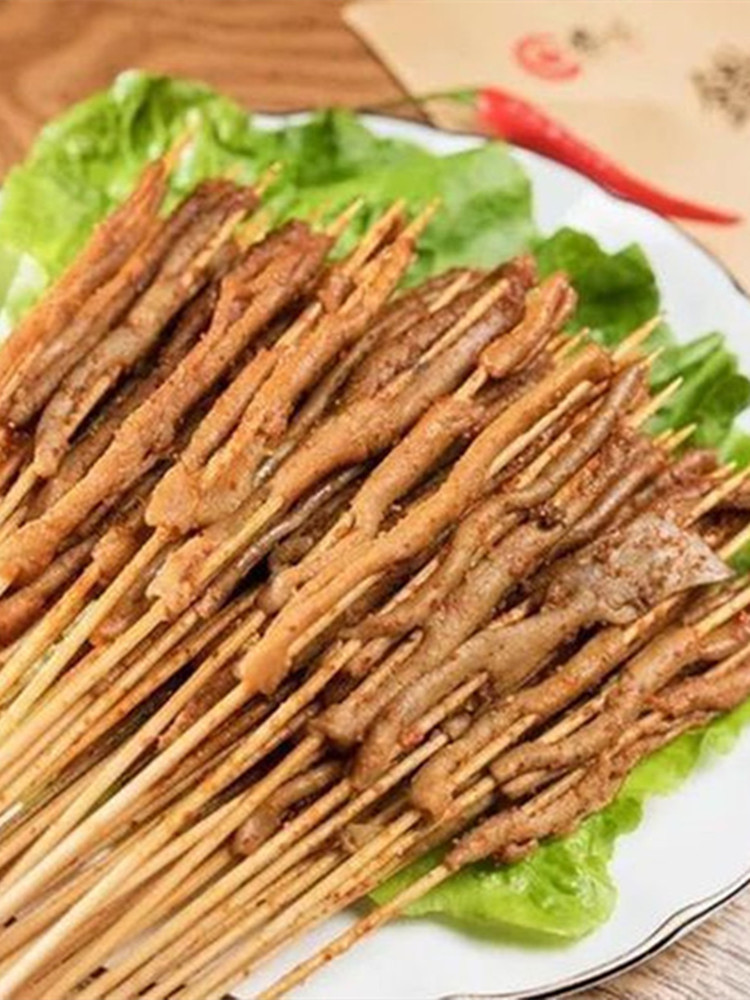 鸭肠小串300串网红铁板卤香烧烤半成品冷冻油炸麻辣串串小吃 包装