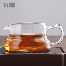 茶具玻璃公道杯加厚茶漏一体茶滤网家用透明分茶器带批发批发
