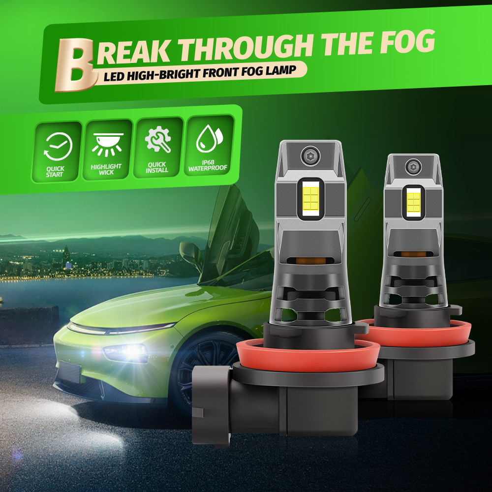 汽车led大灯 led车灯 m10直插h11 车载改装热卖款直插式汽车大灯