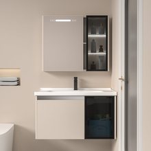 新款蜂窝铝浴室柜组合简约洗脸盆卫生间卫浴陶瓷一体洗漱池洗手台