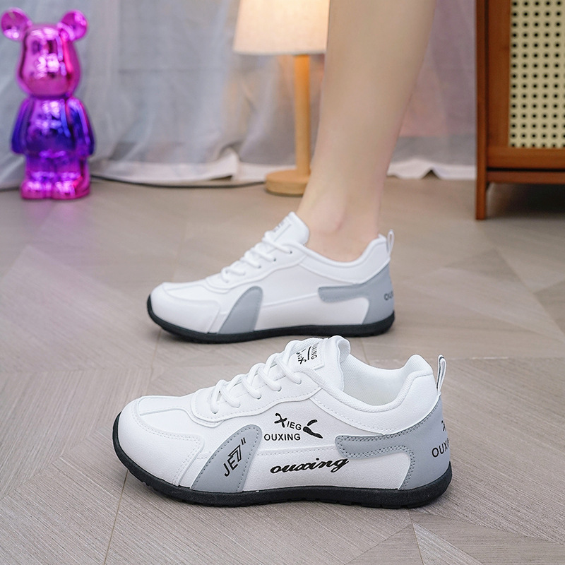 单鞋女2024春季新款女鞋百搭小白鞋轻便透气老爹鞋休闲运动鞋平底