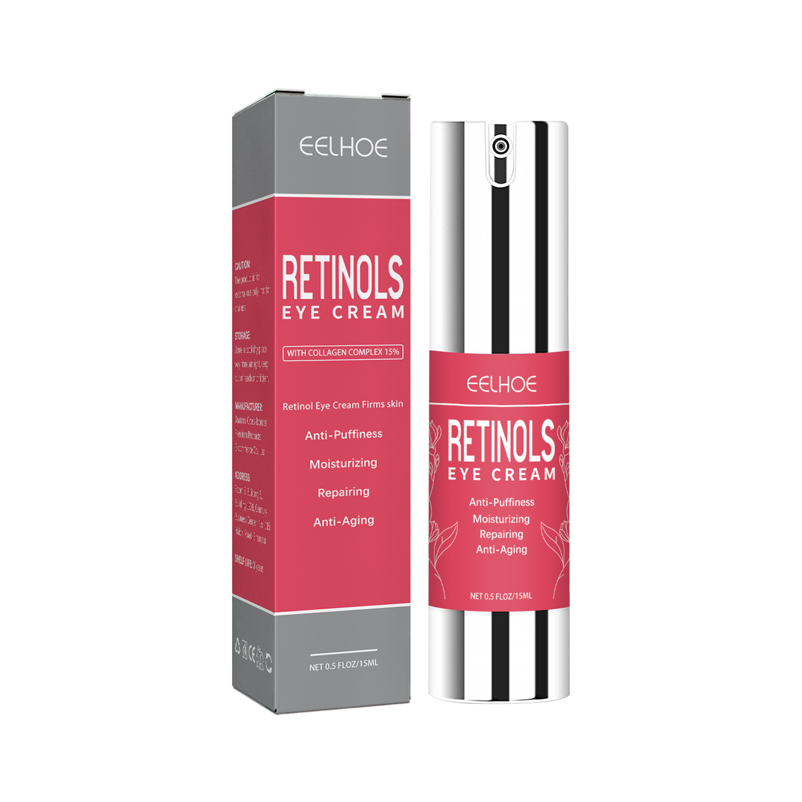 Eelhoe Retinol Eye Cream Fine Lines around the Eyes Crow's Feet Lifting and Firming Eye Bags and Dark Circle Moisturizing Skin Cream