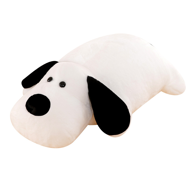 Cross-Border Black and White Pacha Dog Doll Plush Toys Long Sleeping Pillow Sitting Dog Ragdoll Doll Wholesale
