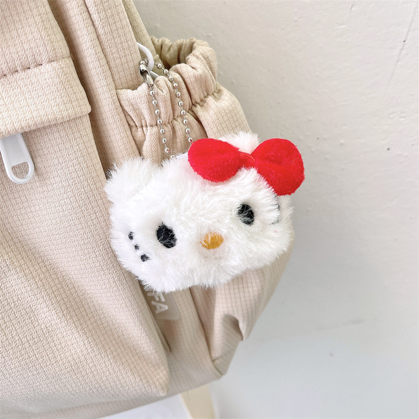 Japanese Cute Plush Puppy Bunny Cat Small Pendant Keychain Bag Ornaments Backpack Decoration Accessories Couple