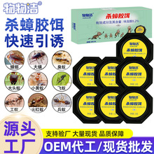 批发家用灭蟑螂厨房蟑螂贴蟑螂屋蟑螂药六枚装 杀虫饵剂杀蟑胶饵