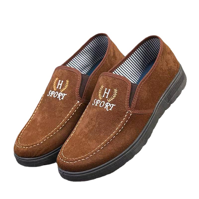 2022 Spring and Autumn New Canvas Slip-on Student Casual Shoes Pumps Men's Old Beijing Cloth Shoes Middle-Aged and Elderly Men's Shoes