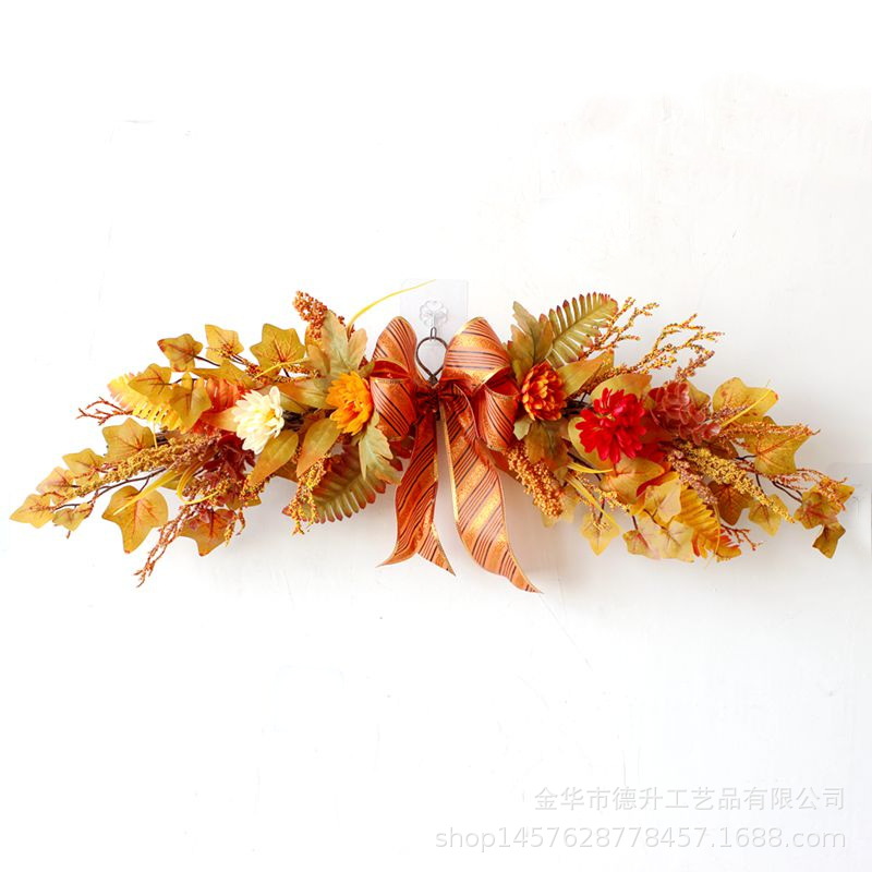 Cross-Border E-Commerce Amazon Artificial Flower Lintel Halloween Harvest Festival Thanksgiving Holiday Atmosphere Layout Wall Hanging