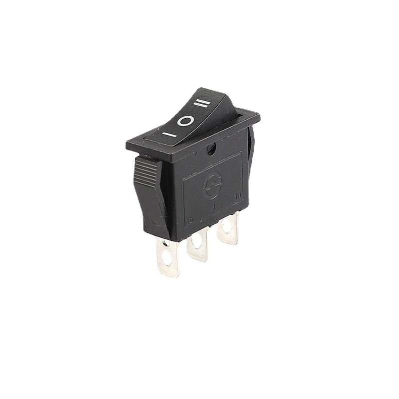 品威 电锅开关 kcd3三档翘板开关 黑色3脚不带灯开关 电饼铛开关