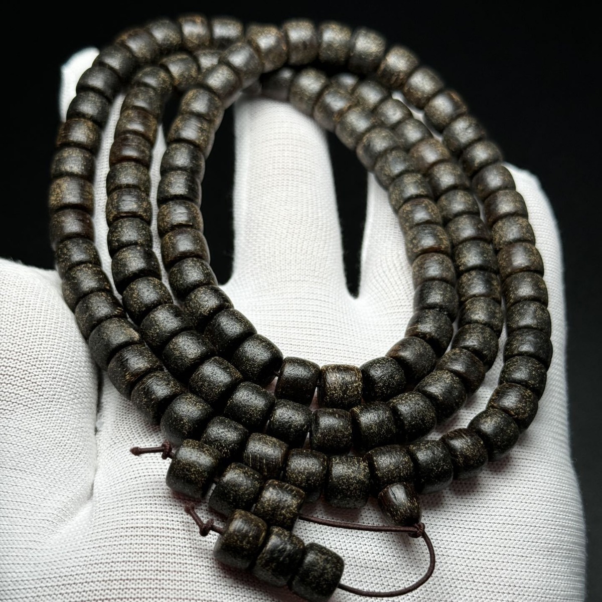 越南芽庄桶珠天然野生老料沉香珠子尺寸7×9cm男女士手链手持念珠