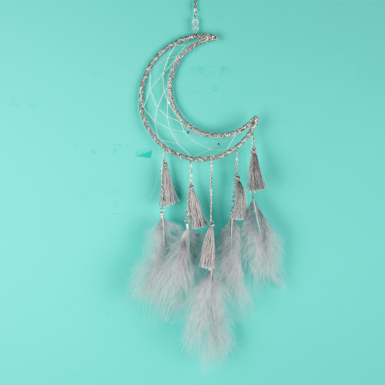 Moon Tassel Dreamcatcher Wind Chimes Girl Heart Dream Bedroom Decorations Factory Direct Sales Valentine's Day Gift