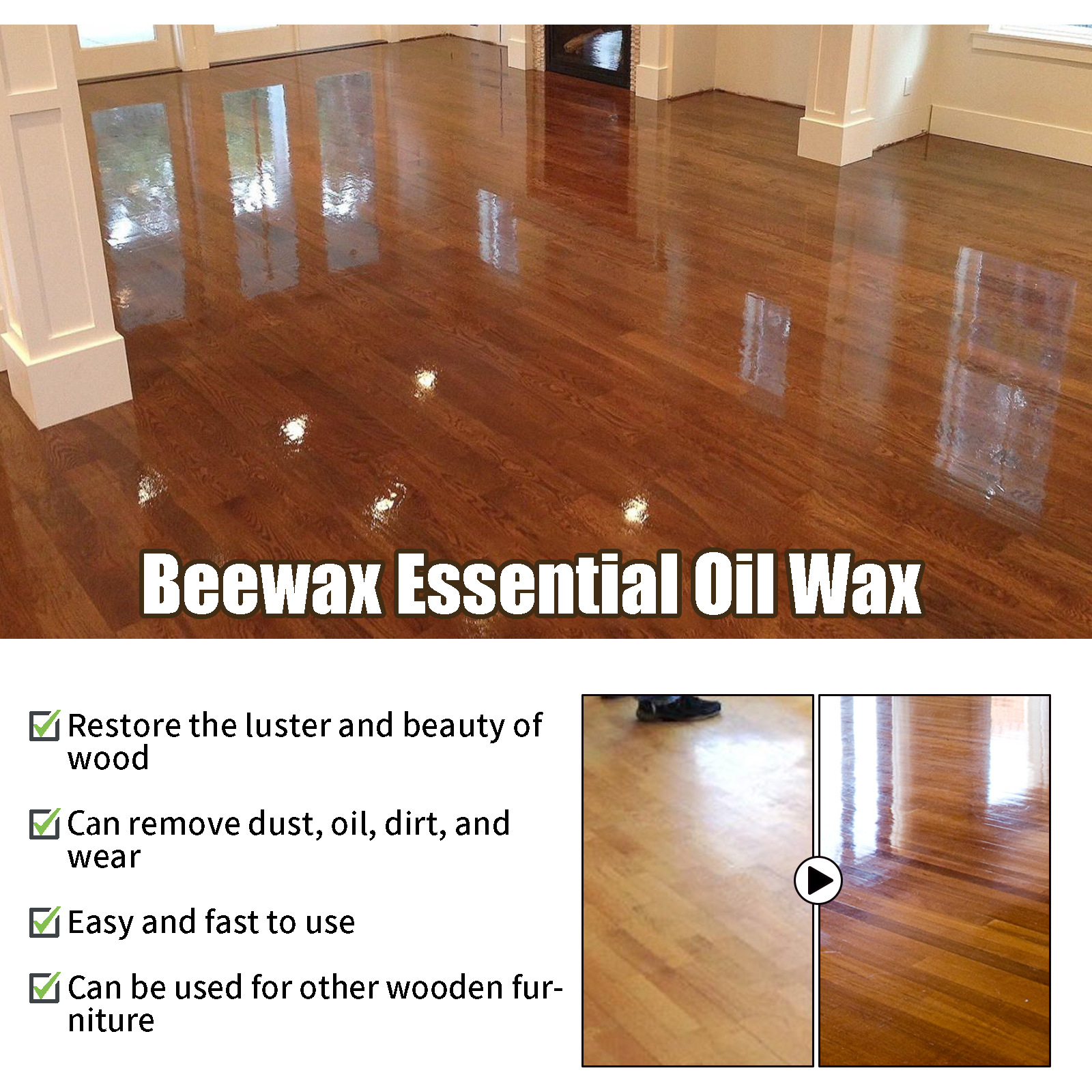 Ouhoe Furniture Beeswax Spray Furniture Floor Care Polishing Waterproof Anti-Chapping Scratch Renovation Maintenance Wax