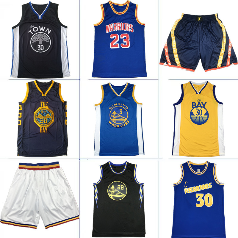 nba球衣勇士队30#库里3普尔11汤普森刺绣篮球服训练背心运动套装