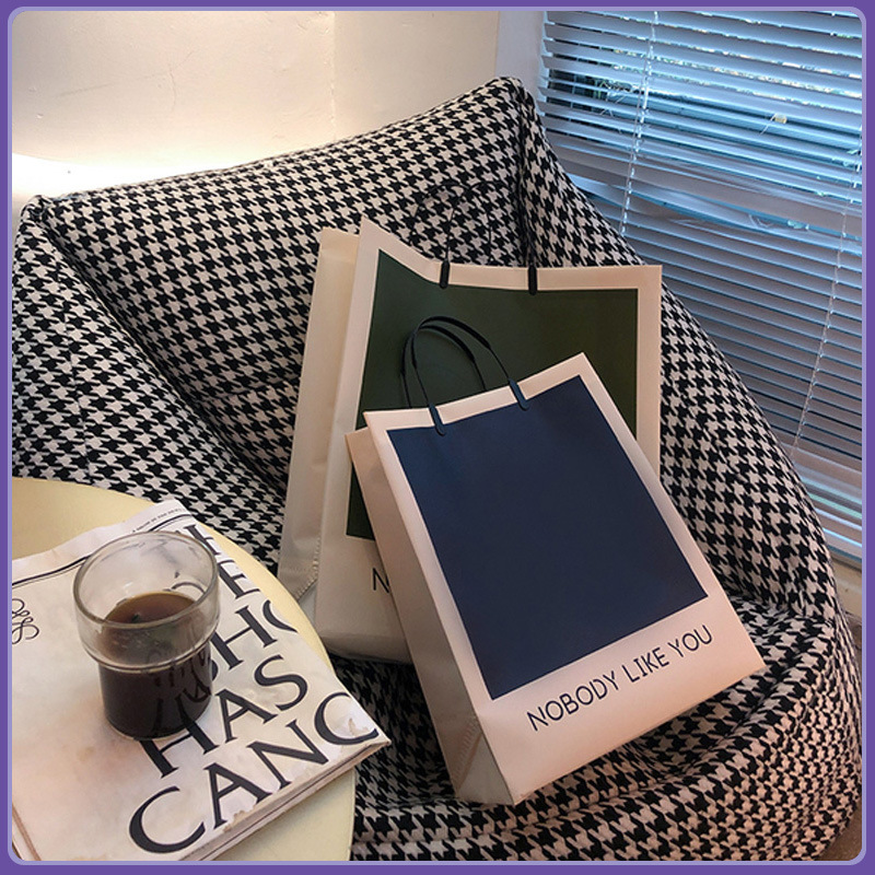 极简服装店手提袋子礼品包装打包购物批发礼物手拎衣服塑料袋