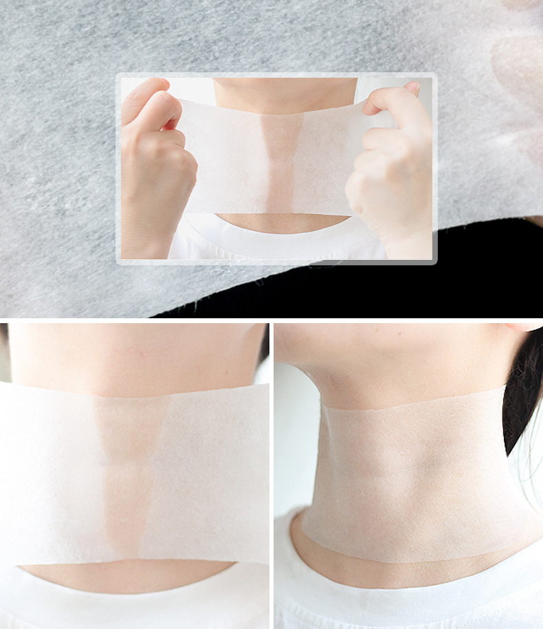 提拉紧致颈膜贴补水保湿修护焕亮滋润脖子淡化颈纹spa天鹅美颈贴