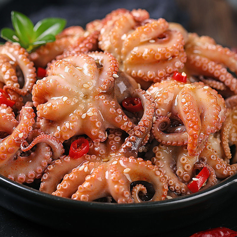 麻辣八爪鱼270g香辣大迷你即食鱿鱼须章鱼足熟食鲜活海鲜罐装爆头