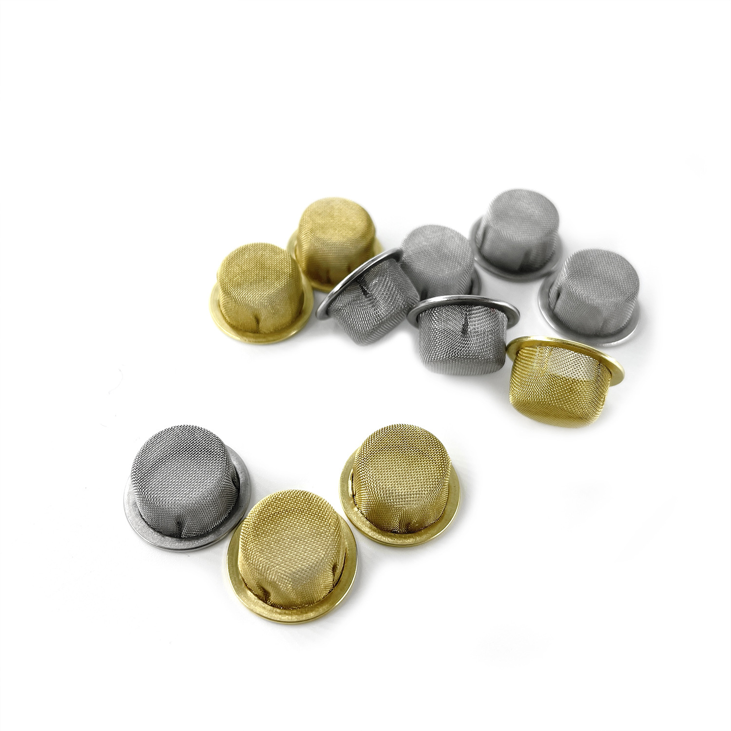 现货销售黄铜包边过滤网帽 水晶烟斗网帽 直径16mm黄铜过滤网帽