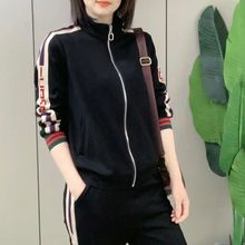 时尚运动套装女2024春秋新款韩版休闲百搭显瘦洋气减龄上衣两件套