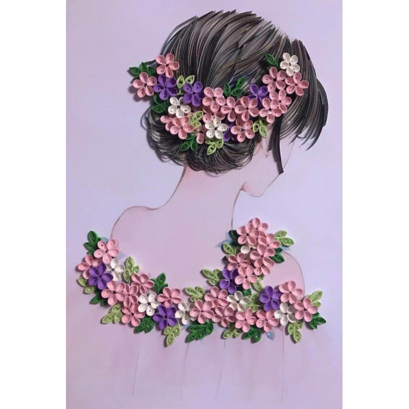 a3线稿图衍纸画材料包大号8k衍纸套装结婚手工作品初学者底稿图a3