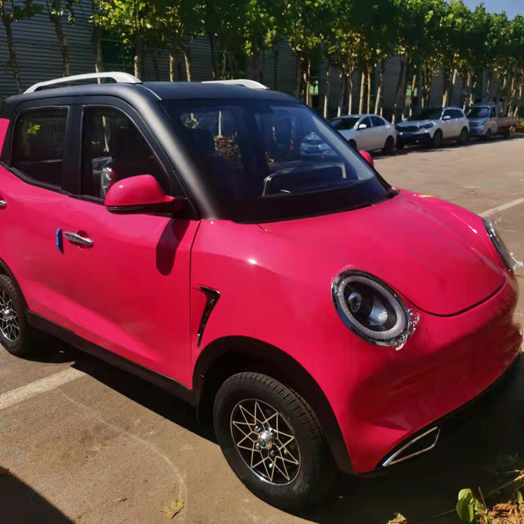 新款女士电动四轮车全封闭家用代步电瓶车油电两用轿车