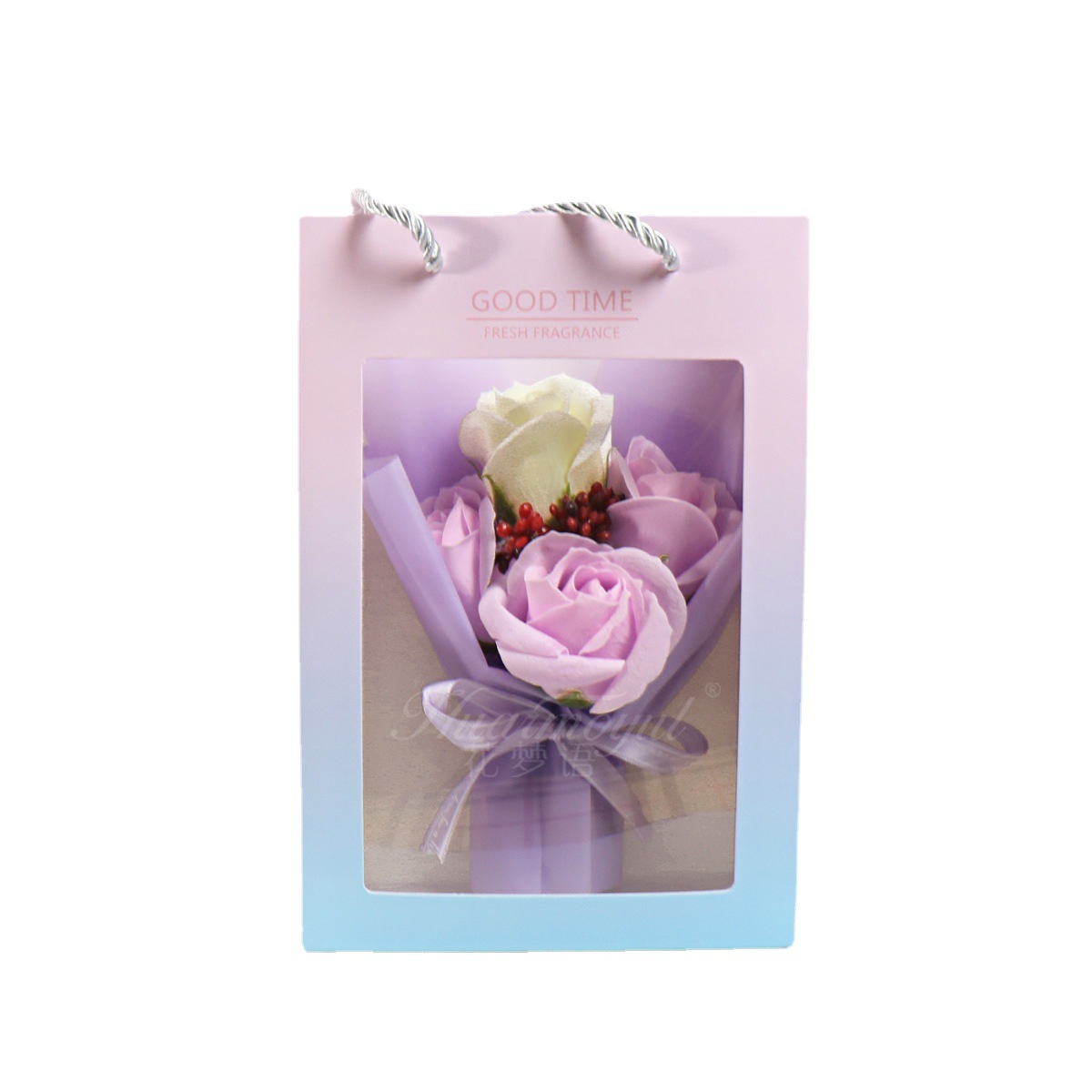 Soap Flower Bouquet Rose Carnation Small Bouquet Gift Box Mother's Day Teacher's Day Valentine's Day Gift Cross-Border